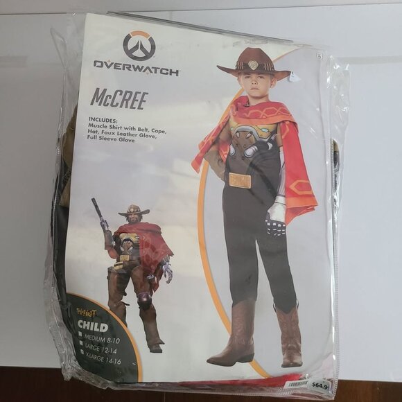 New Spirit Overwatch McCree Costume Size Child XL 14-16 - Picture 1 of 7